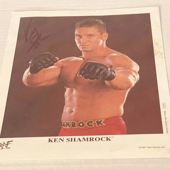 1997 WWF WWE Wrestling Ken Shamrock Signed 8x10 Photograph - Picture 2 of 8